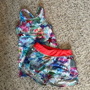 Athleta girl short and tank top set